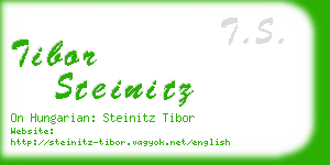 tibor steinitz business card